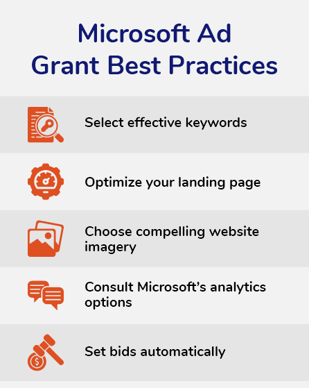 Here are the recommended best practices for the Microsoft Ad Grant